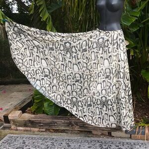 Chicwish snake print, full circle maxi skirt